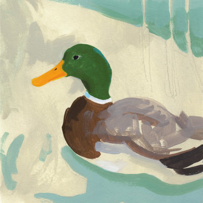 Bathing Mallard II by Jacob Green - Wrapped Canvas Print