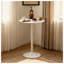 Table de bar 24 po à hauteur de comptoir ronde avec base en fer, blanc