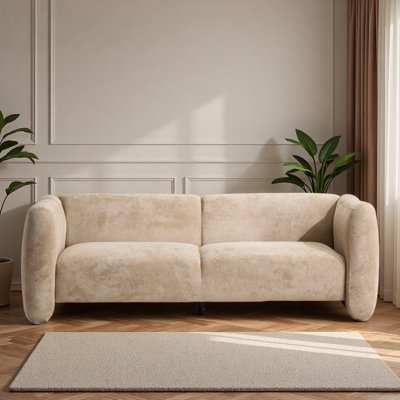 83" 3-Seater Boucle Sofa,Wave Design, Living Rooms