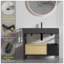 Meuble-lavabo 36 po avec lavabo en pierre artificielle et structure en métal-72877126