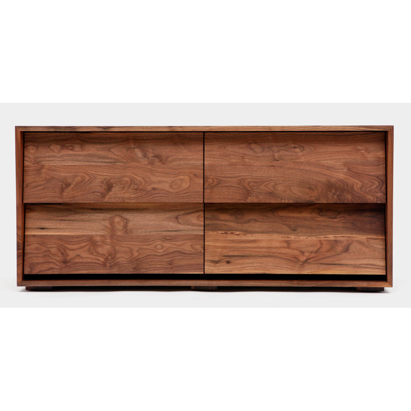 Oliver Solid Walnut Double 4-Drawer Dresser