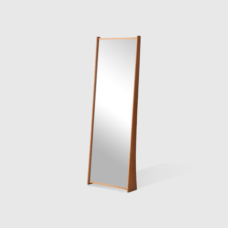 Rectangle Solid Wood Full Length Mirrors, Brown