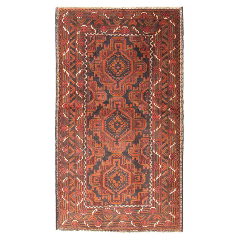 Tapis rectangulaire unique de 3 pi 8 po x 6 pi 9 po