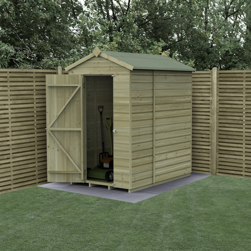Beckwood 6 ft. 8 in. W x 4 ft. 5 in. D Solid Wood Garden Shed