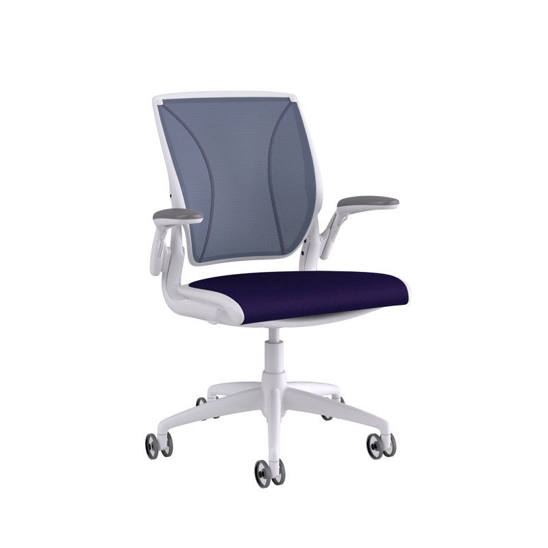 Diffrient World Wool Task Chair, Corde/Navy, Catena/Cornflower, White