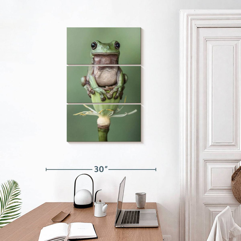 Brampt Frog On A Lotus Flower, 32" H x 20" W