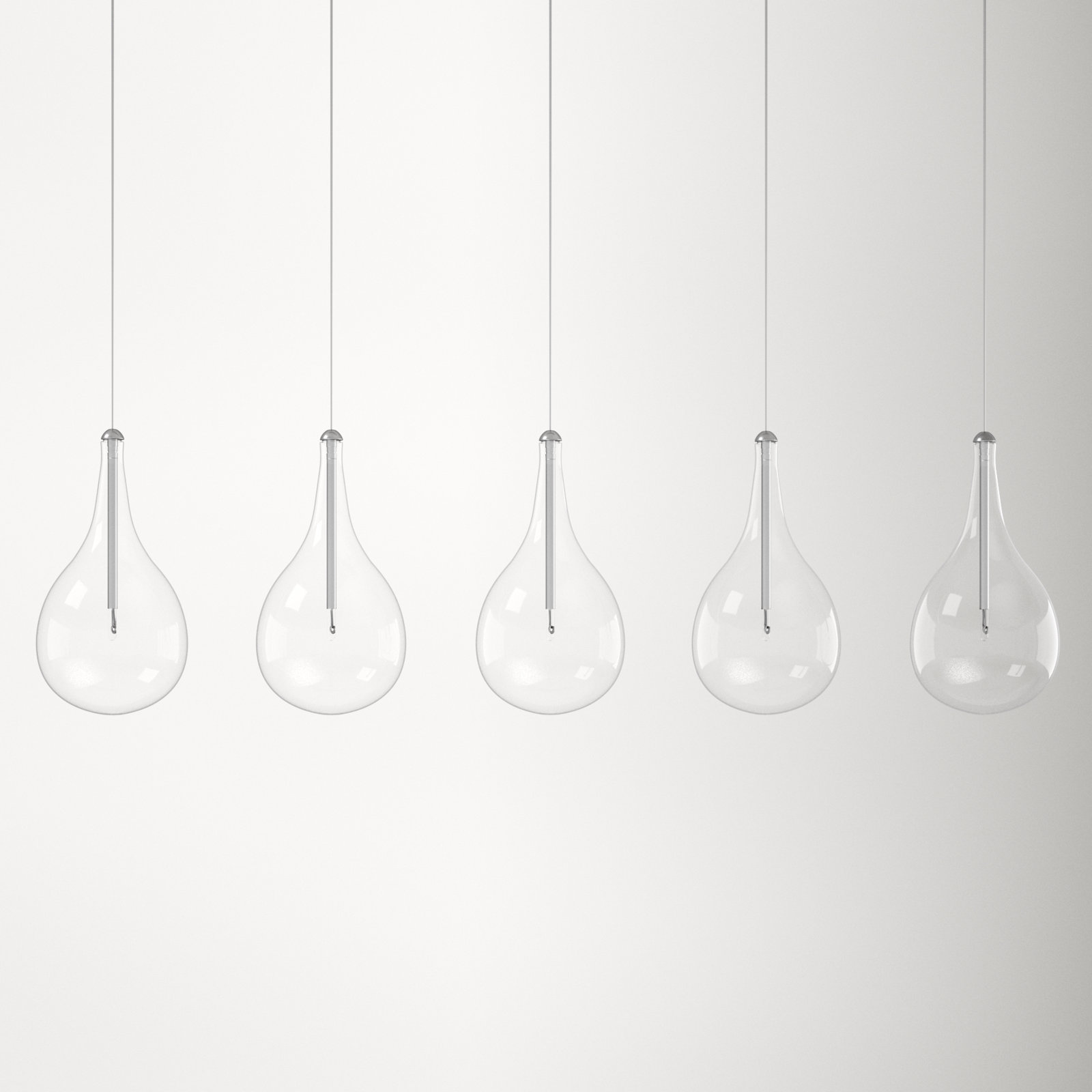 Deva 5 Light Glass Dimmable Pendant