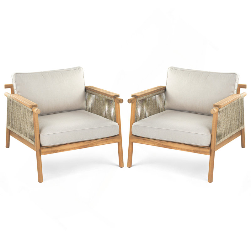Fauteuil club d'extérieur Sumbawa, ensemble de 2, 2
