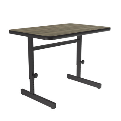 Rectangle 6 Person Height Adjustable 36'' L Computer Table