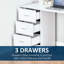 Bureau d'ordinateur moderne avec bureau et bureau avec 3 tiroirs et tablette de rangement