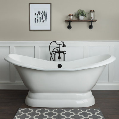 72'' x 30.2'' Soaking Cast Iron Bathtub