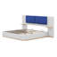 Lit plateforme tapissier avec panneau, coins arrondis doux anti-collision-120877469-120877471