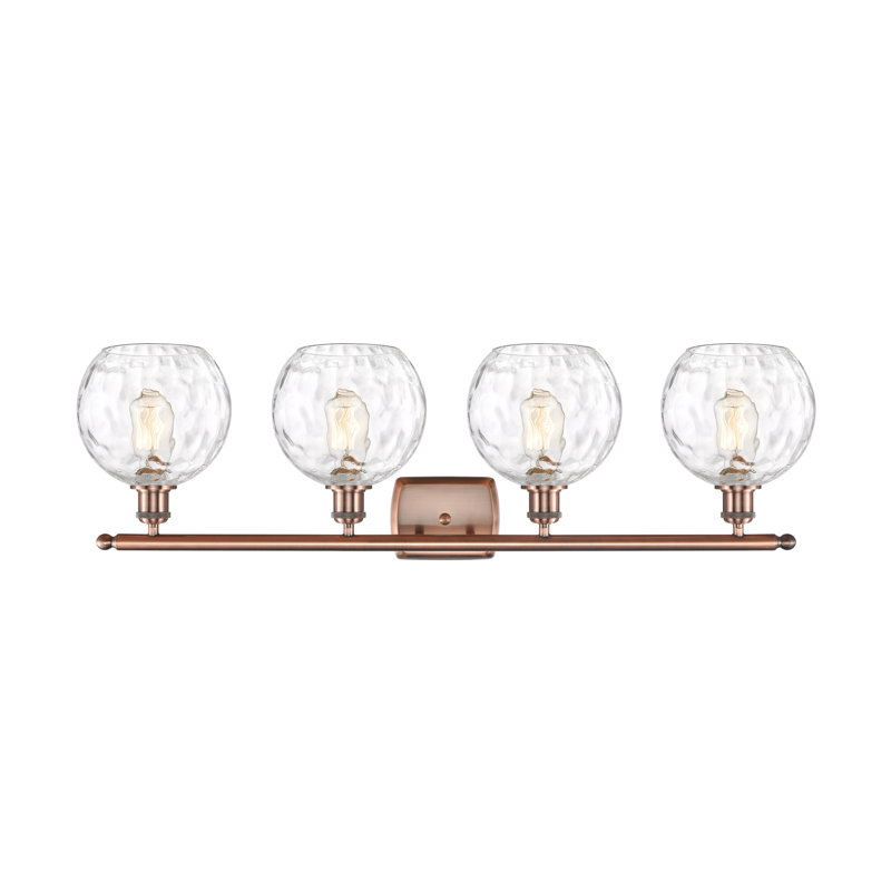 Éclairage pour salle de bain 4 lumières Cindi, DEL, Cuivre antique