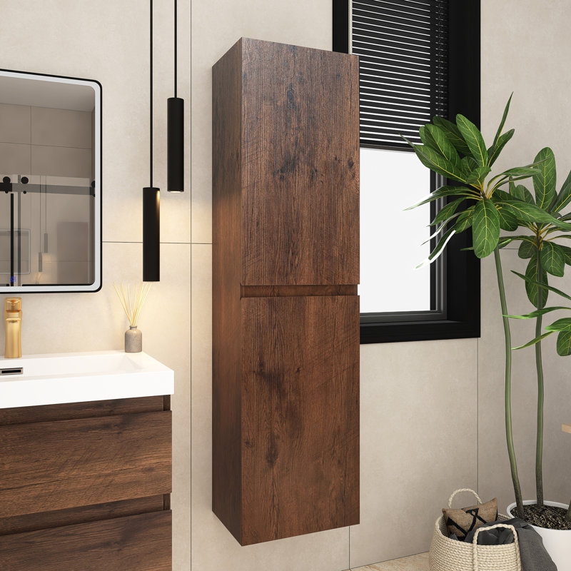 Rangement pour salle de bain Neshawn, Rose