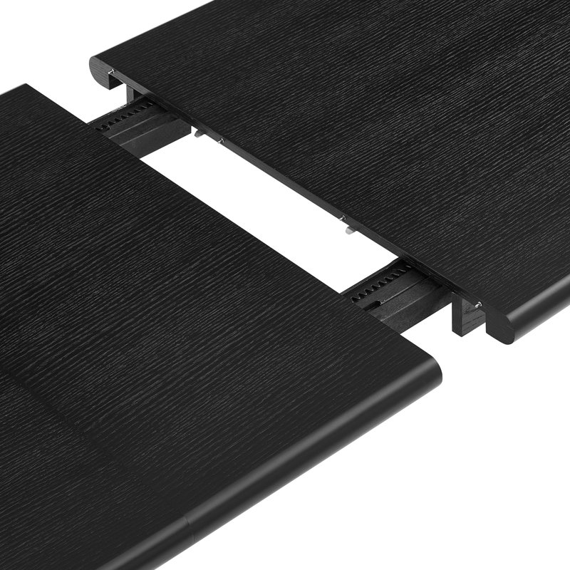 Table de salle à manger extensible Robinett, Noir