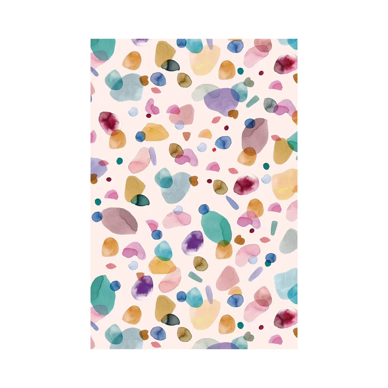 Pebbles Terrazzo Multi Memphis - Print on Canvas, Wrapped Canvas, 30.48cm H x 20.32cm W x 1.91cm D