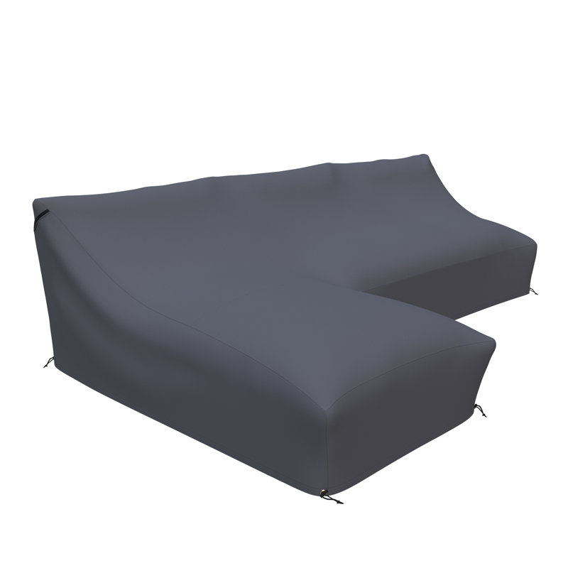 Ammon 111'' Wide Aluminum Patio Sectional L- Shape Sofa Cover