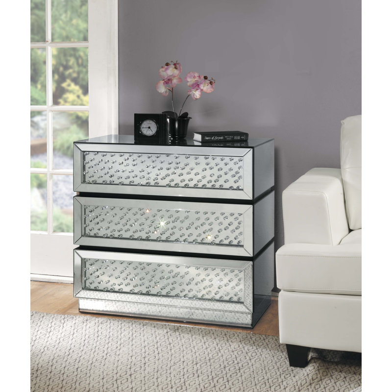 Console miroir et faux cristaux