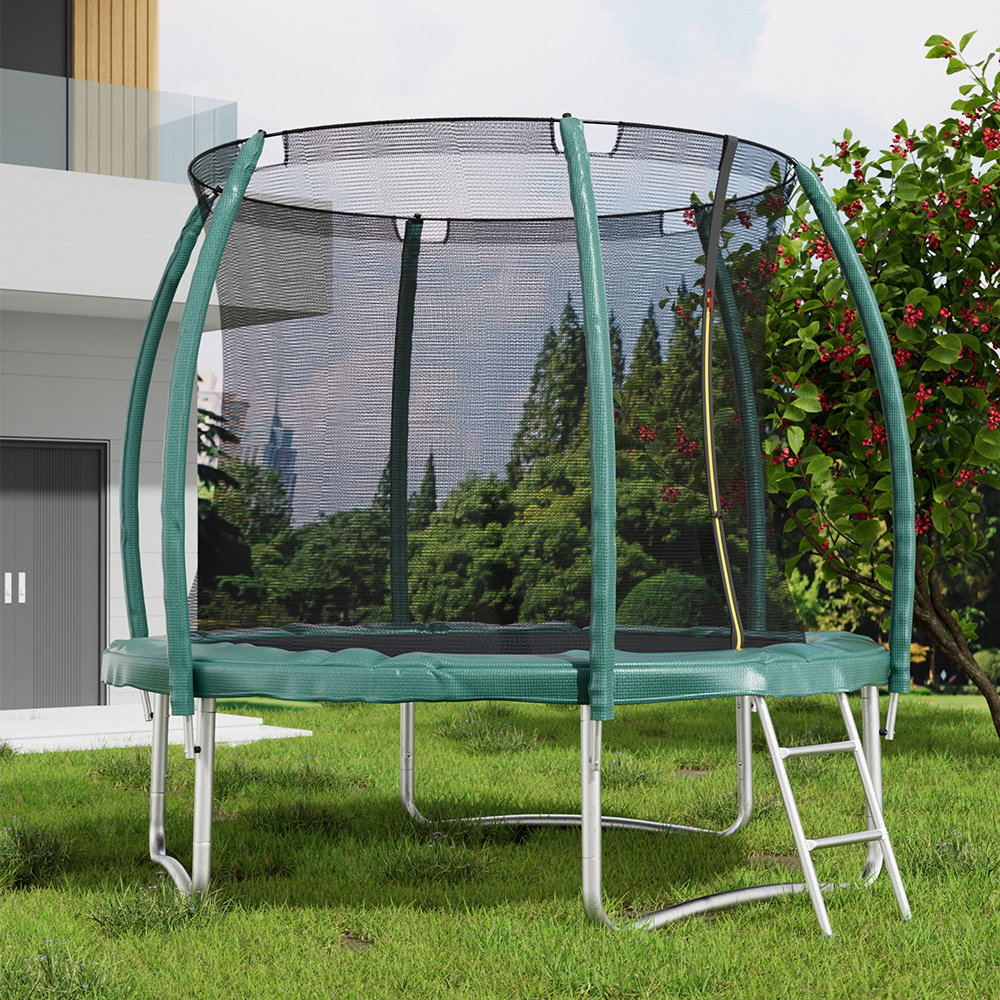 10FT Outdoor Enclosure Trampoline with Ladder