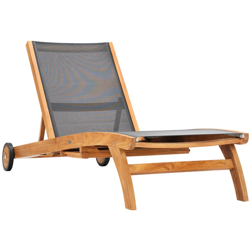 Bahama Outdoor Teak Chaise Lounge