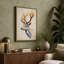 Gentle Deer in Profile Botanical 1 Piece Wrapped Canvas Wall Art-309374268-309374269