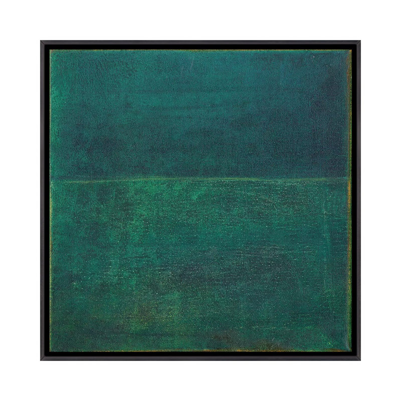 «Green Zen I», reproduction d'art sur toile encadrée, H 18 po x l 18 po, Toile à cadre flottant sans passe-partout