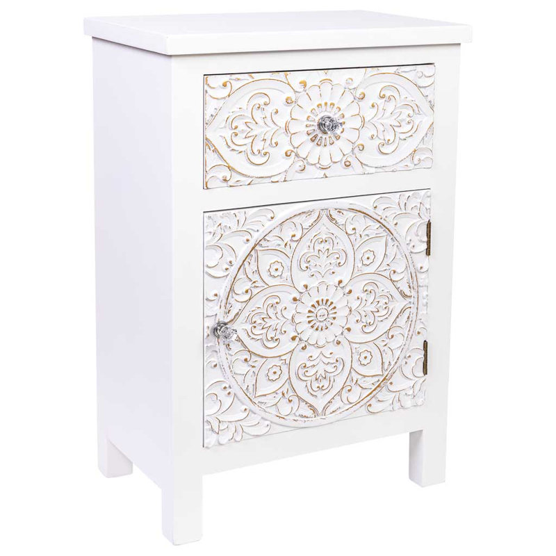 Charvi 47cm W Manufactured Wood Bedside Table