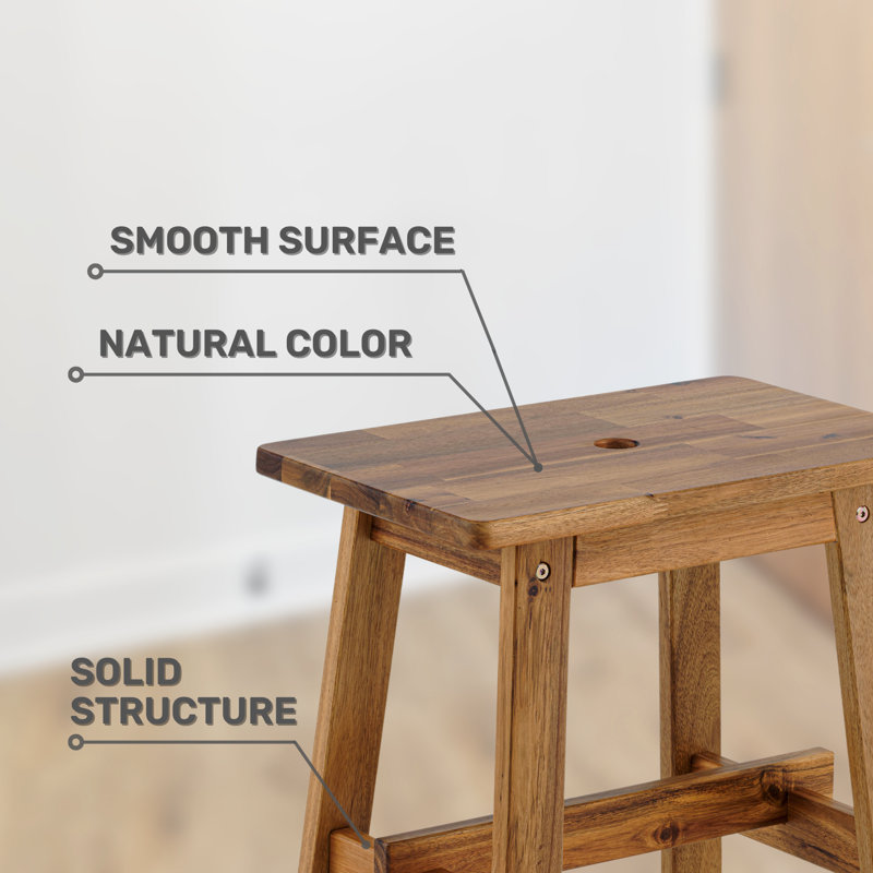 Tabouret en bois massif de 18 po Imauri