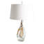 Amber Twist Lamp w/Silk Shade