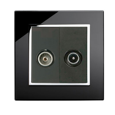 Crystal CT TV - FM Socket White
