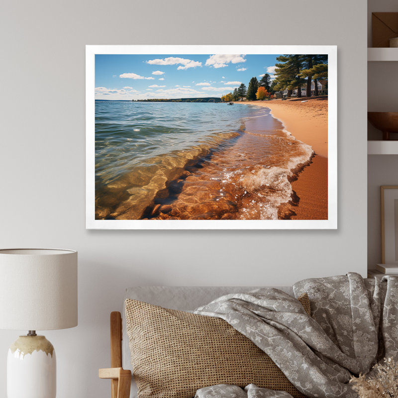 " Canada Coastal Serenity II ", 16" H x 32" W x 1" D, White