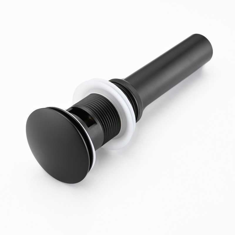 Bouchon de drain de salle de bain avec trop-plein pour salle de bain avec trop-plein, Noir mat