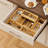 Drawer Organizers 10 Pack(22 Grid) With 12 Inserts, Adjustable Bamboo Wooden Drawer Dividers, Stackable Storage Box For Utensils, Silverware, Makeup, Junk In Kitchen/bathroom/office/vanity