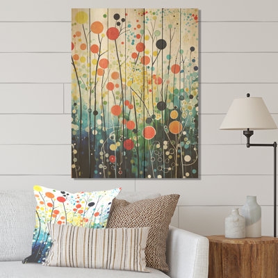 Fleurs abstraites - Fleurs sur bois