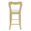 Tabouret de comptoir 2 places en frêne et beige sans accoudoirs, bois d'hévéa massif naturel, pieds élégants, tabourets ergonomiques pour sièges décontractés, structure en bois d'hévéa avec look, assise épaisse moderne, dossier relax-484075040-484075042