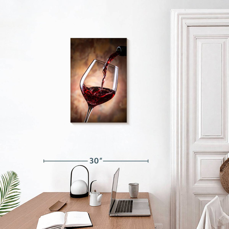 Yarlin - vin rouge en verre, H 24 po x l 16 po