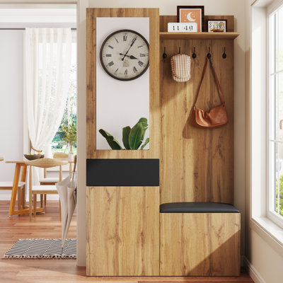 100 cm W Hallway Set with Storage Bench and Shoe Storage