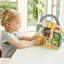 Hape: Lock & Learn Playboard - Pièces mobiles, ouverture et révélation de la porte, engrenages coulissants, poignée de transport facile, habileté motrice fine, préscolaire, enfants de 3 ans et plus