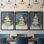 Christmas Holiday Art CXCII - Toile tendue avec châssis sur mesure - 3 pièces