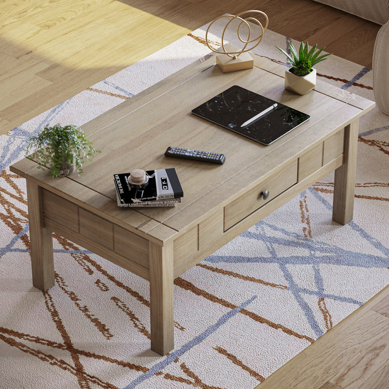 Somers Solid Wood Solid Coffee Table with Storage