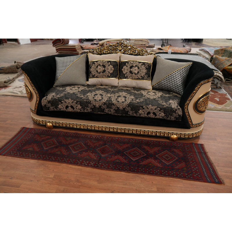 Red Tribal Runner Rug 2x8