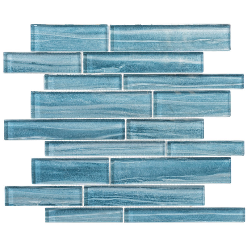 Hoem Glass Brick Joint Mosaic Shower Walls, Kitchen Backsplash, and Floor Tile, Splash