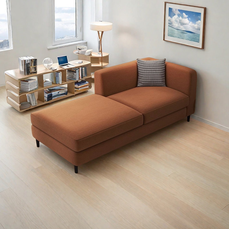 Chaise longue Minimalist Elegant, Orange, Orienté à droite