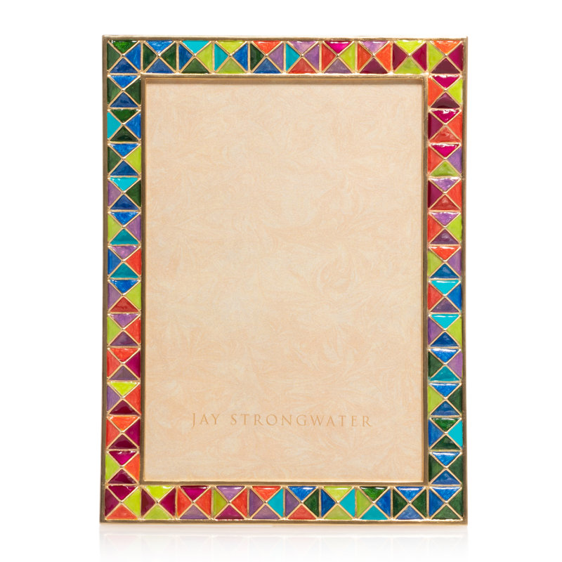 PYRAMID COLLECTION Metal Picture Frame, 3" x 4", Rainbow