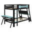 Lit superposé double pour bureau avec ports USB et rangement perforé-1858579419-1858579420