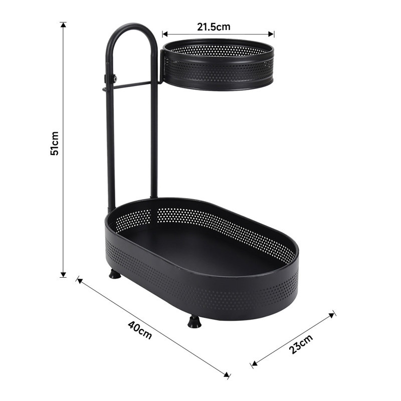 Rucki Freestanding Spice Rack, Black