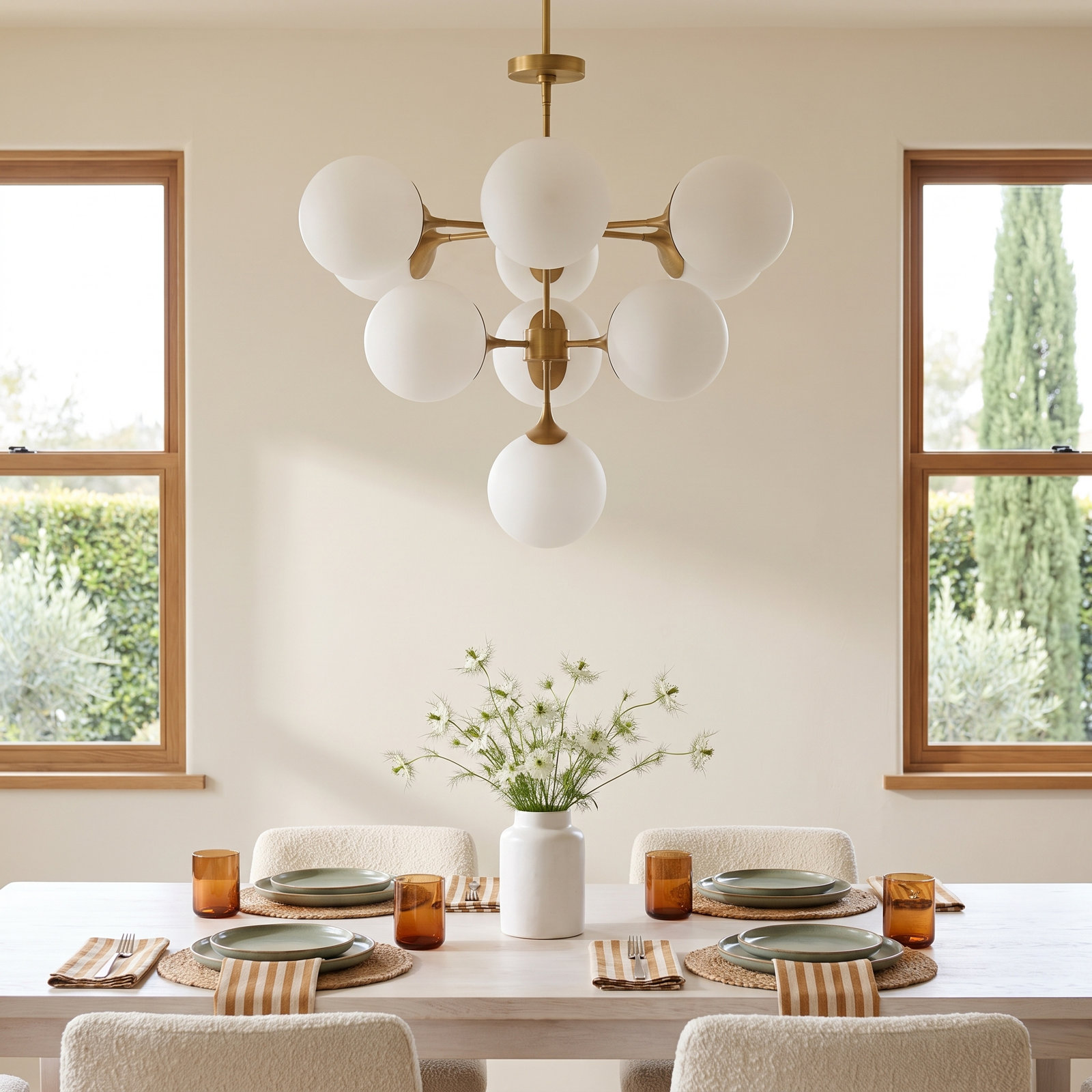 Nedra 10 - Light Chandelier, Aged Gold