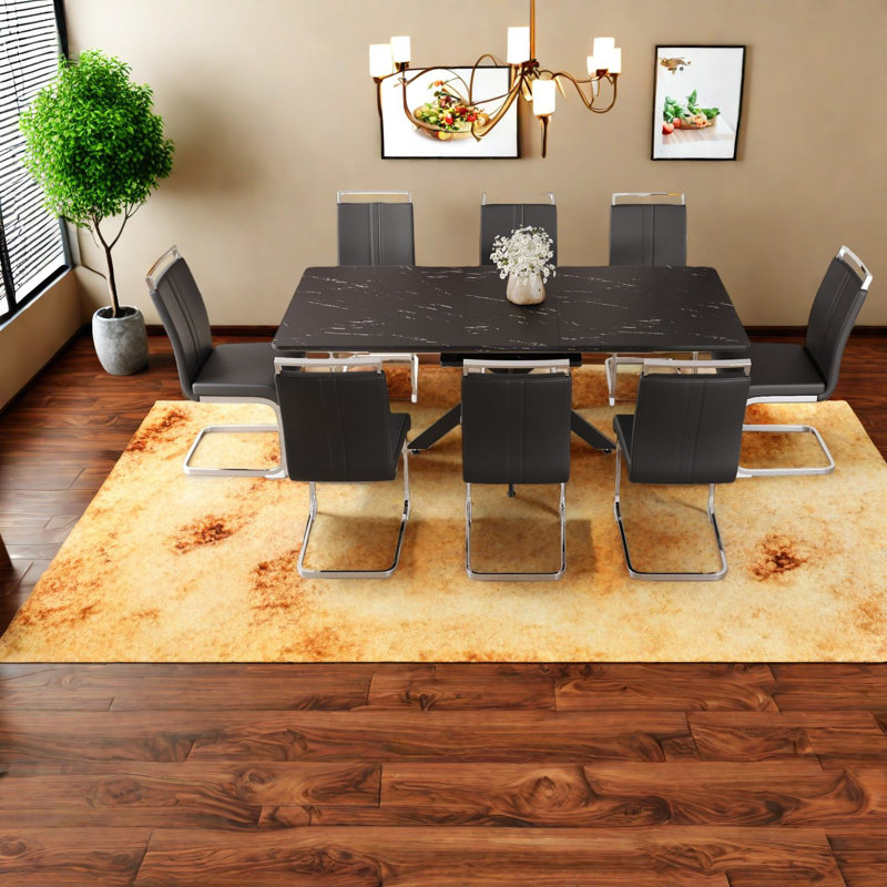 Extendable Dining Table Sets(must Include Both Table And Chair) Mdf Modern