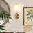 Modern Wall Sconces Set Of 2 With Opal White Glass Shade, 16 Inch Gold Wall Lighting For Bathroom Mirror, Bedroom, Living Room, Corridor And Stairs, Hardwired Installation, Uses E26 Bulb-1151758769-1151758770