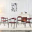 Ensemble 4 pièces de chaises de salle à manger en cuir PU avec pieds en métal-133227331-133227327